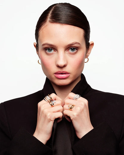 Wave Nona Ring 925 GP