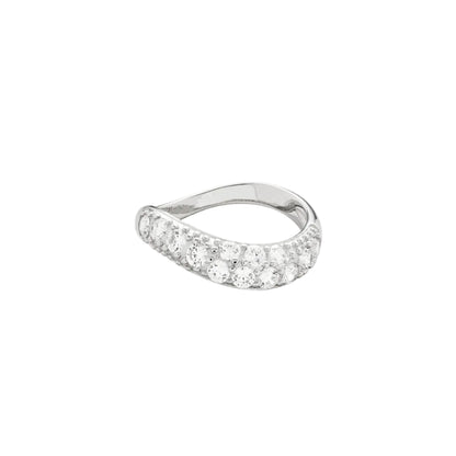 Wave Pave Combo Ring 925
