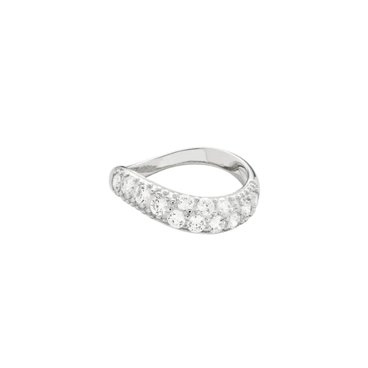 Wave Pave Combo Ring 925