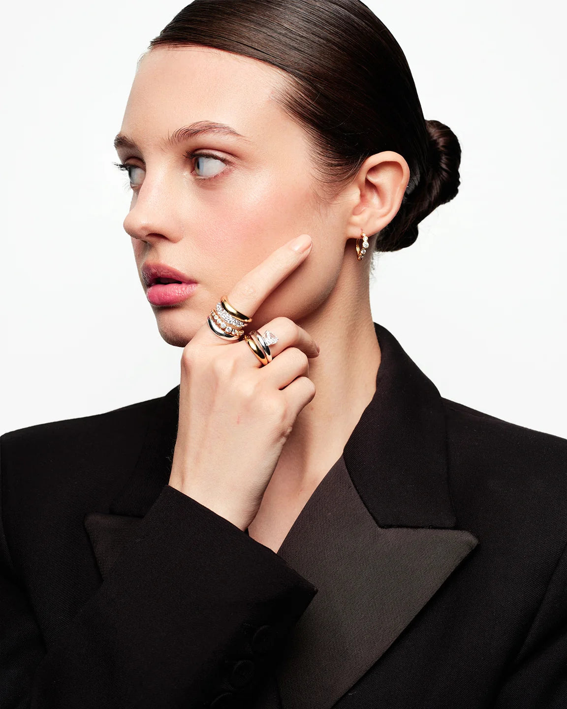 Wave Pave Combo Ring 925