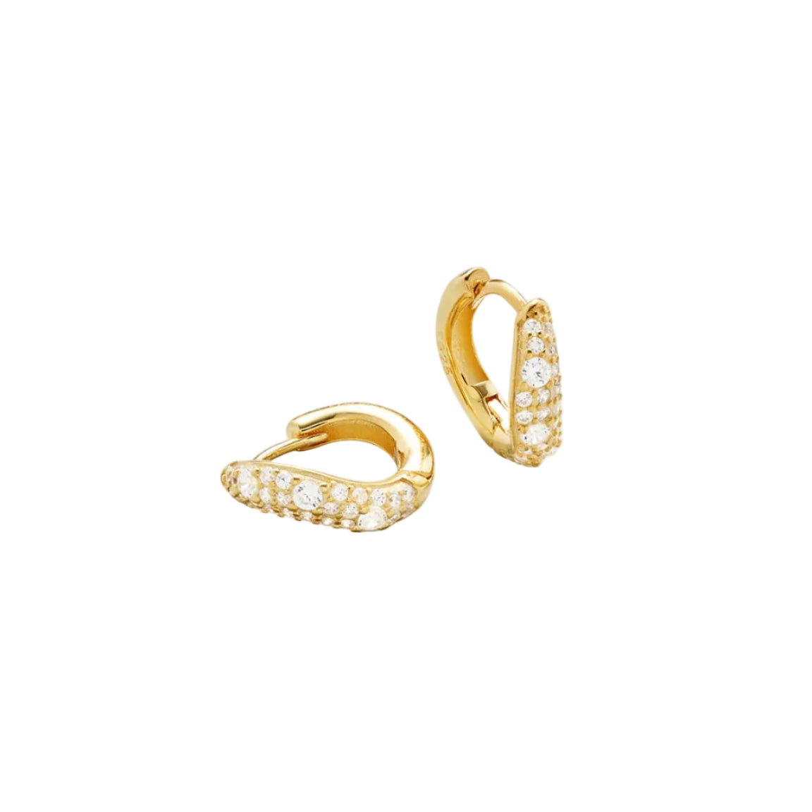 Wave Pave Hoops 925 GP S
