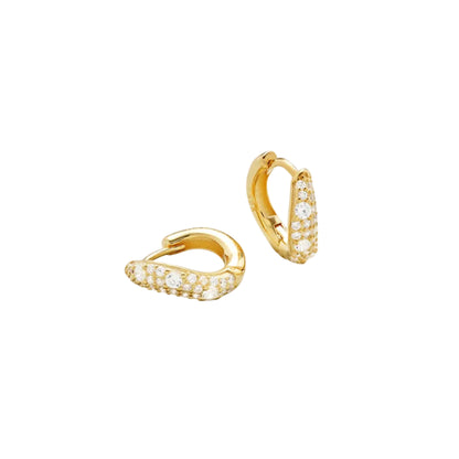 Wave Pave Hoops 925 GP S