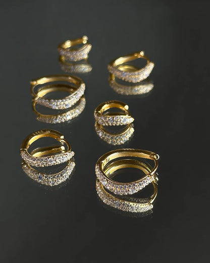 Wave Pave Hoops 925 GP S