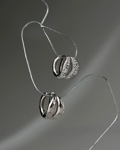Wave Pave Hoops 925 S