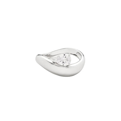 Wave Pear Ring 925