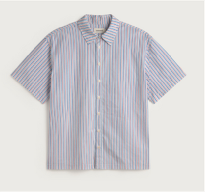 Blue Colliure Stripes Kurtis Shirt