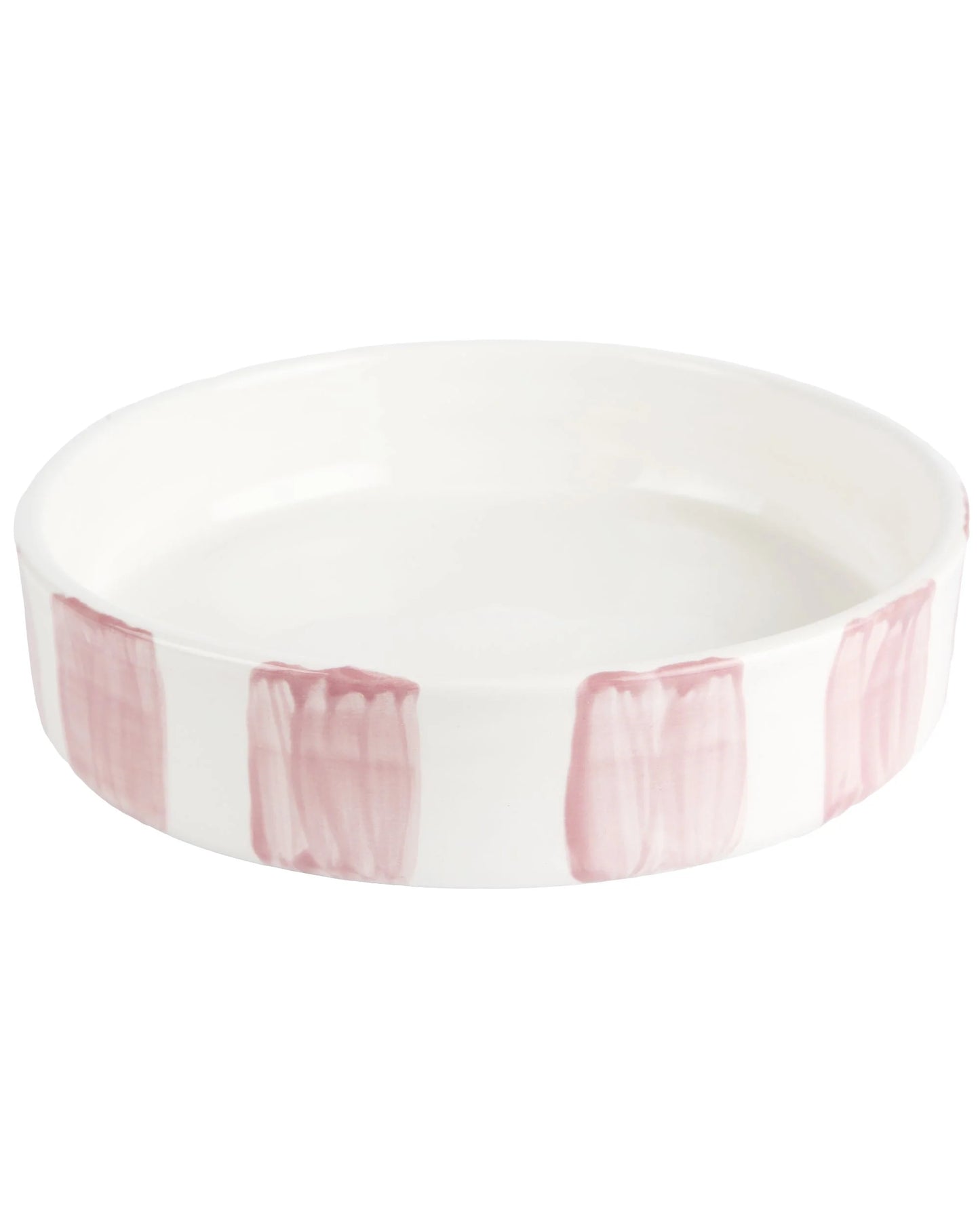 Pink Stripes Pet Bowl Medium