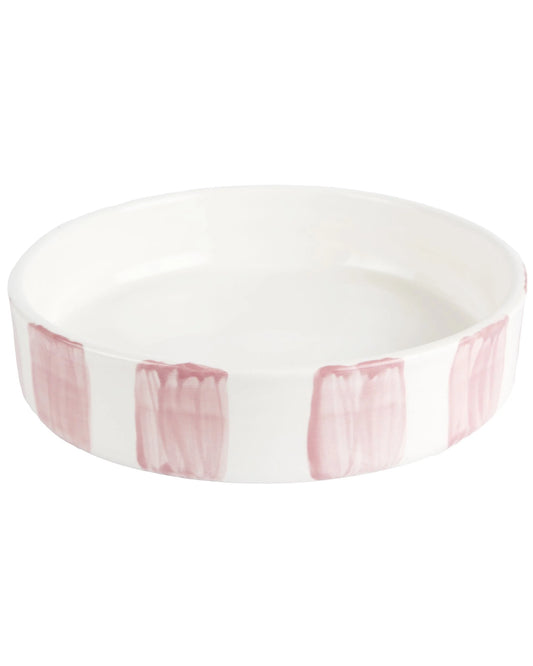 Pink Stripes Pet Bowl Medium