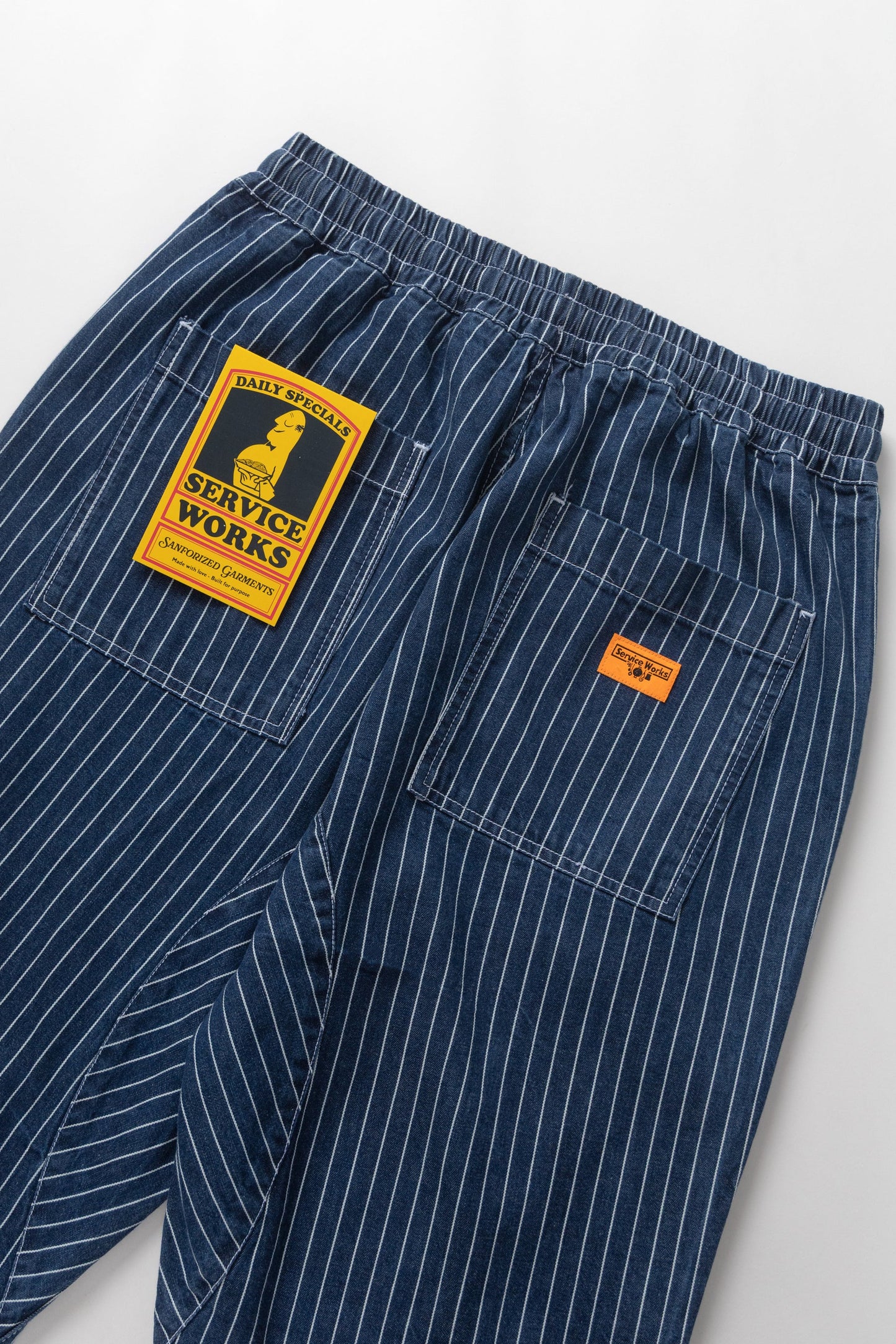Pinstripe Denim Chef Pants