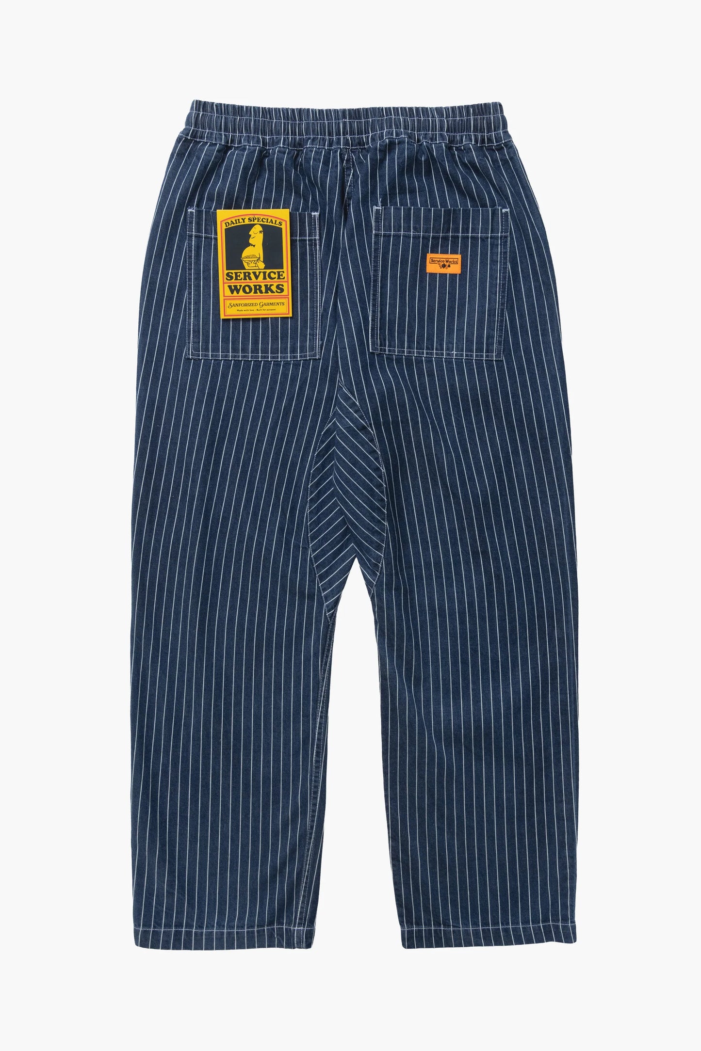 Pinstripe Denim Chef Pants