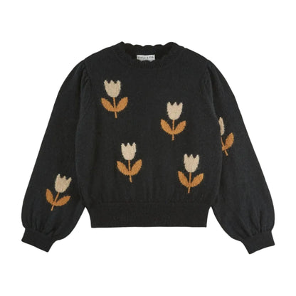 Pull Intarsia Tulipes