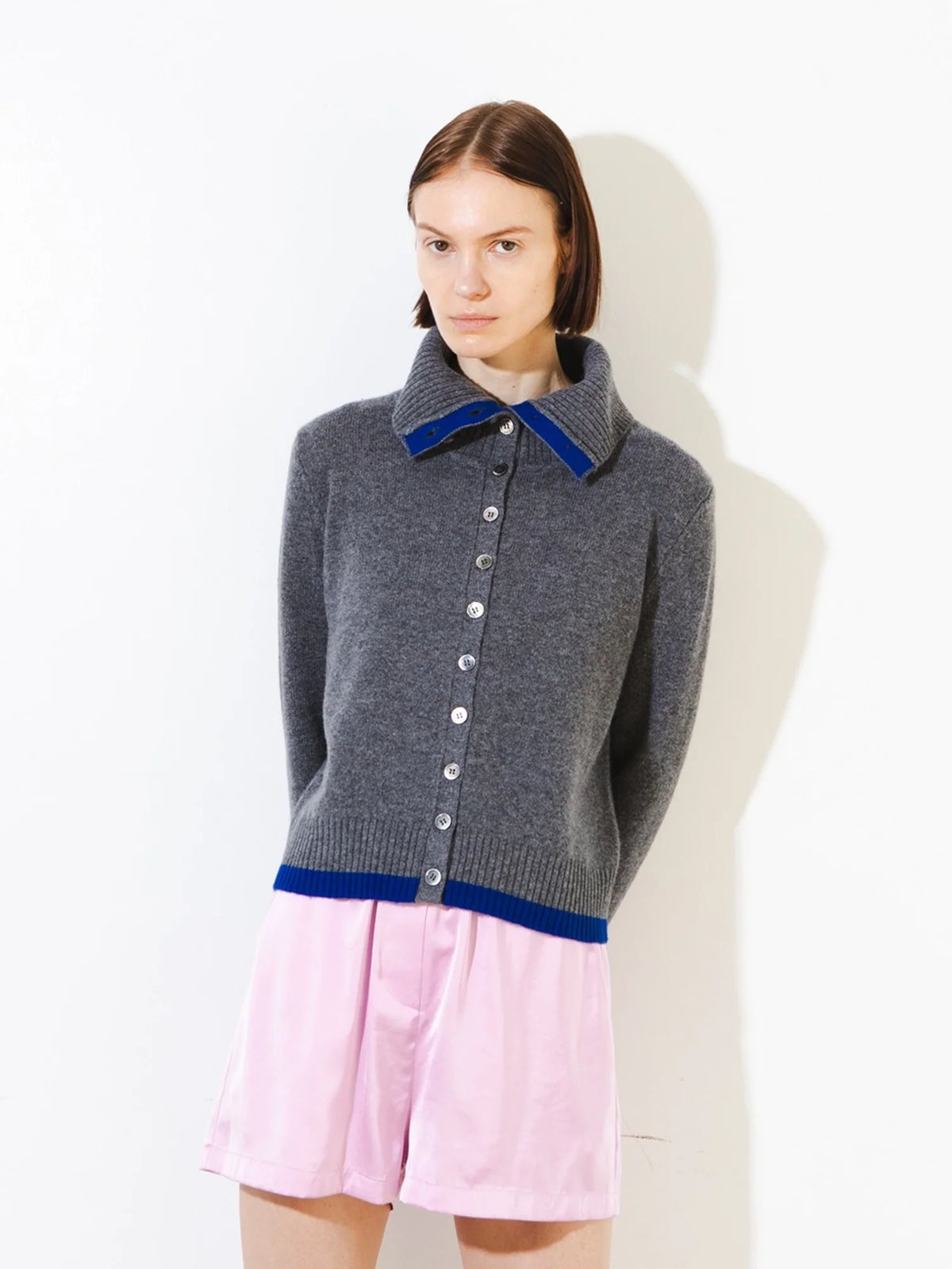 Cashmere Sailor Collar Cardigan