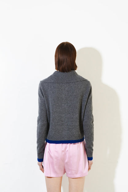 Cashmere Sailor Collar Cardigan