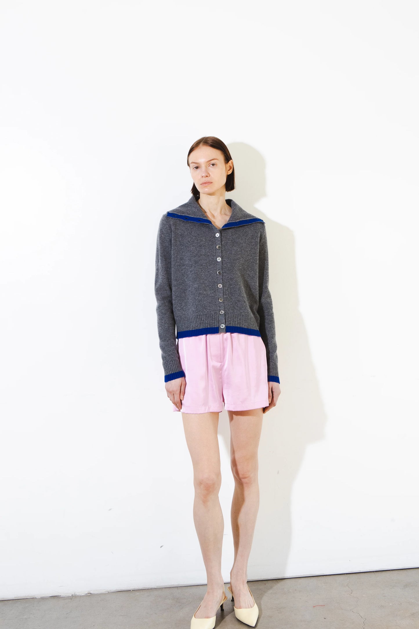 Cashmere Sailor Collar Cardigan