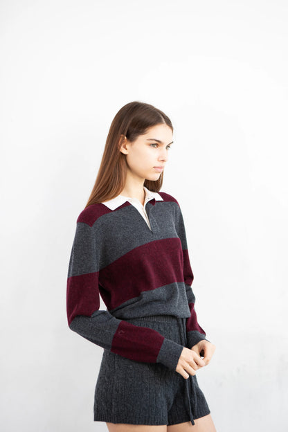 Rugby Striped Polo Long Sleeve