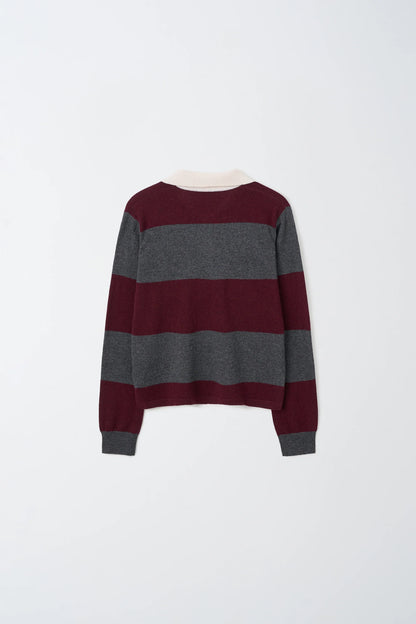 Rugby Striped Polo Long Sleeve