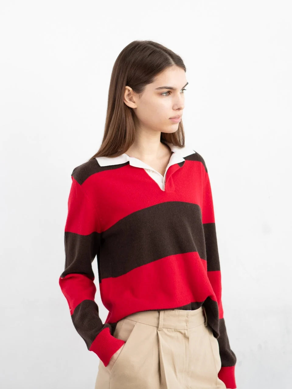Rugby Striped Polo Long Sleeve