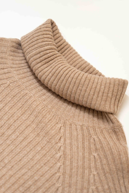 Ribbed Turtleneck Pullover
