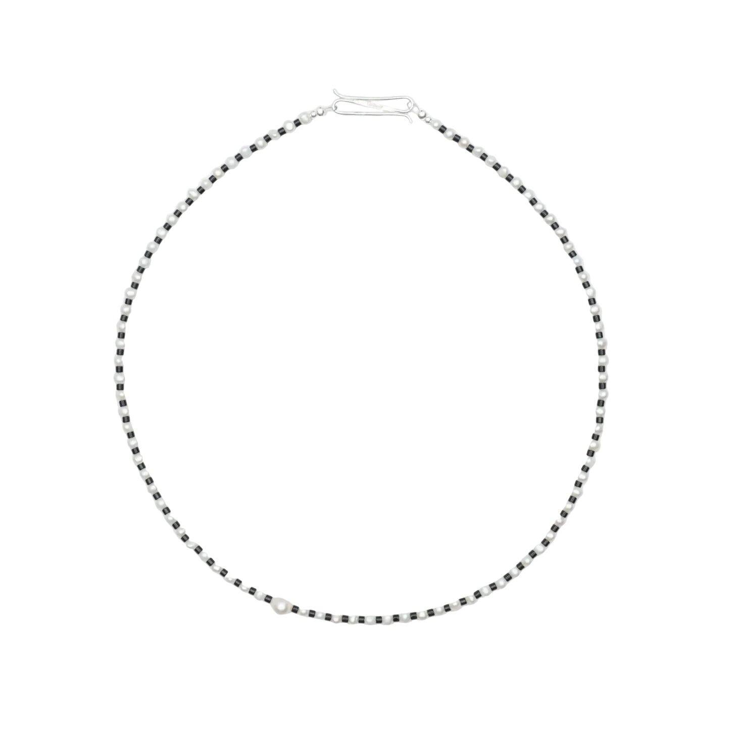 Batek Pearl And Crystal Necklace - Black