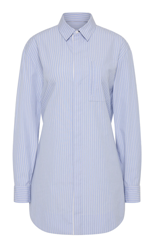 Drawstring Mini Shirt Dress