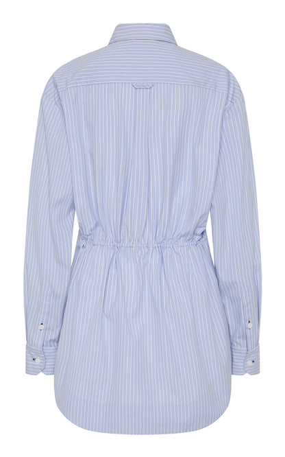 Drawstring Mini Shirt Dress