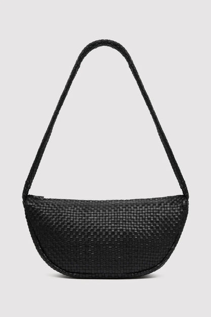 Lattice Weave Crescent Bag