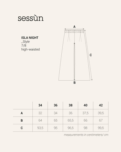 Isla Night Wide-Leg Elastic Pants