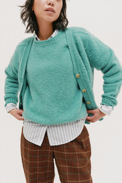 Shaggy Bear Cardigan Mint Lover (women)