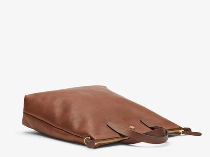 Shopper Leather, Tabac/Cuoio