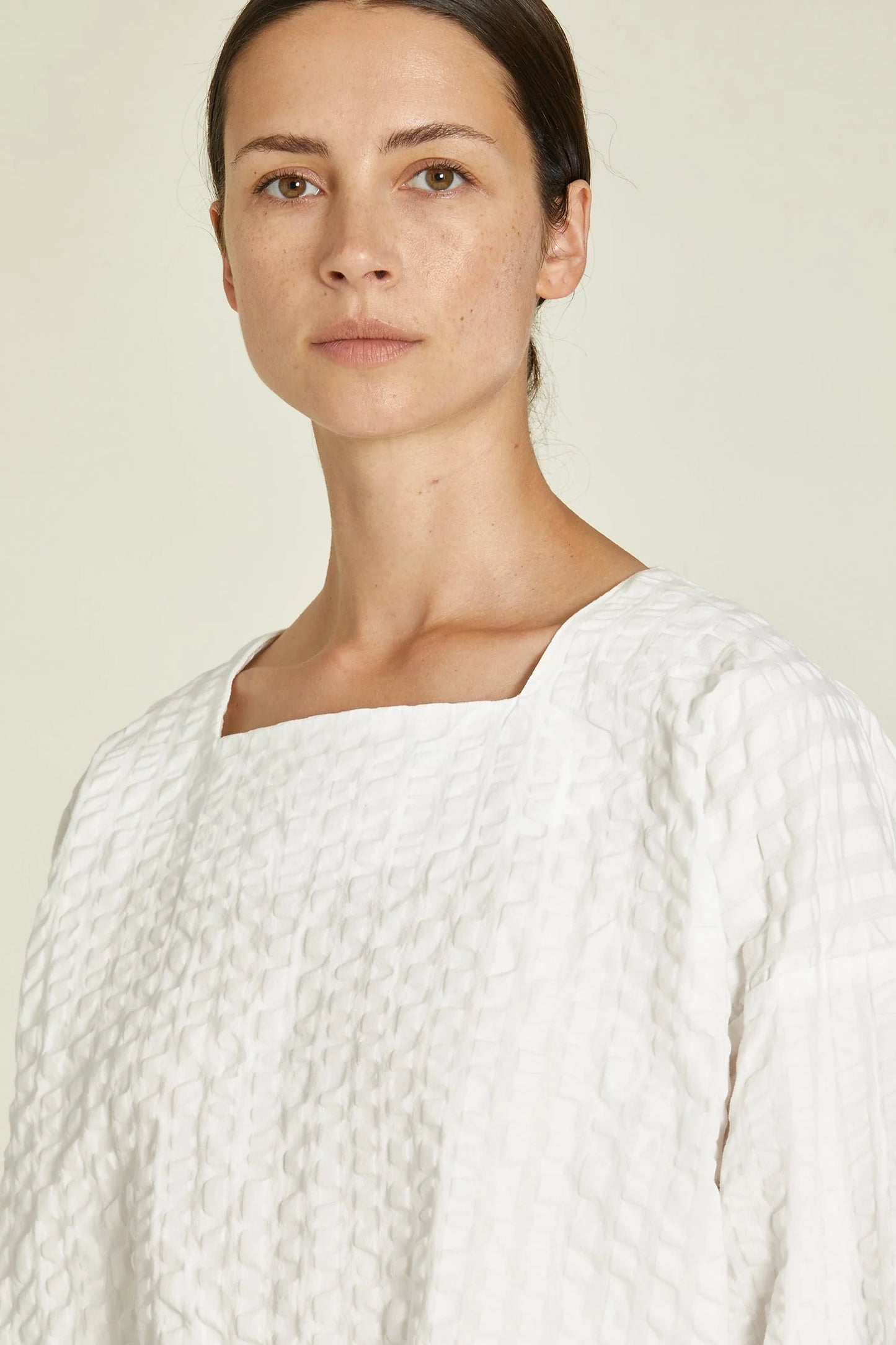 Square Neck Top White