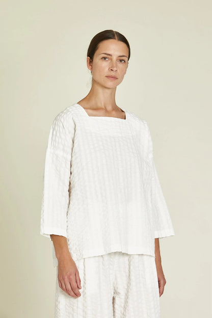 Square Neck Top White