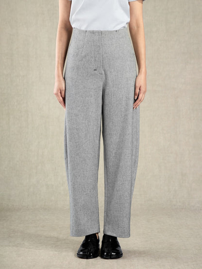 Seamless Barrel Trousers Heather Dk Shadow