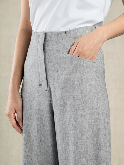 Seamless Barrel Trousers Heather Dk Shadow