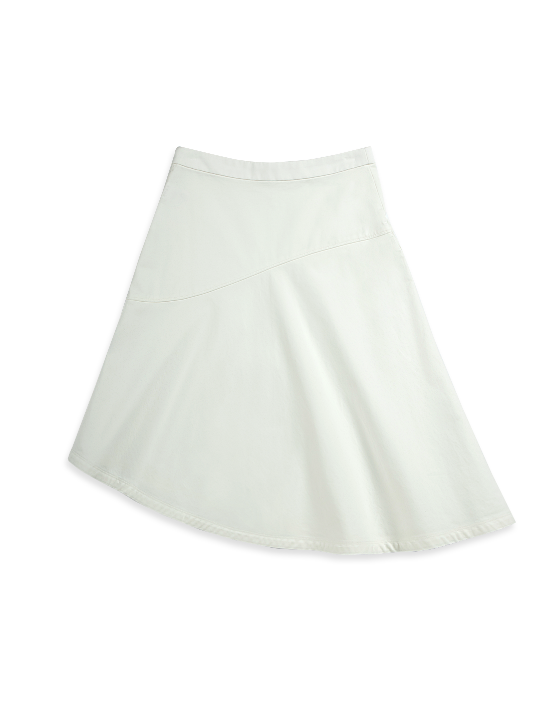 Asymmetric Skirt Pure White