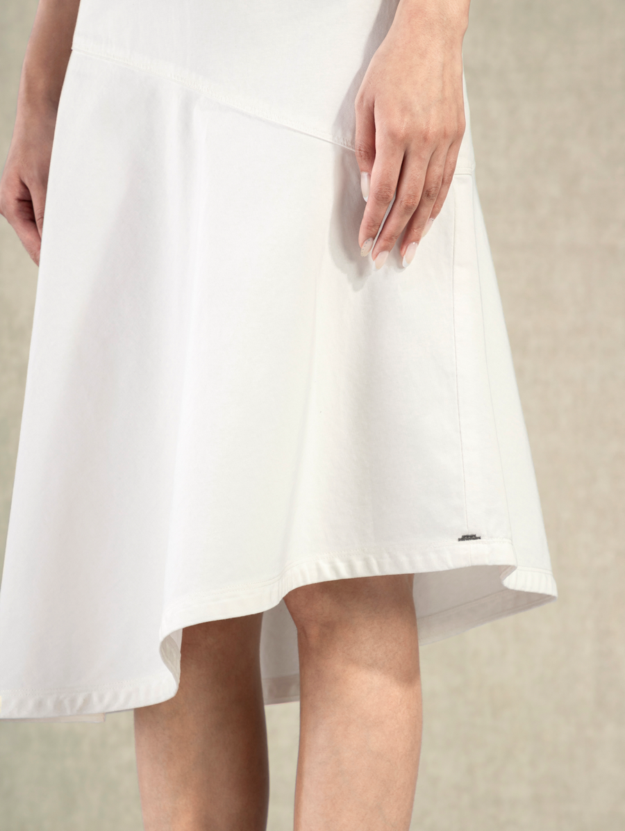 Asymmetric Skirt Pure White