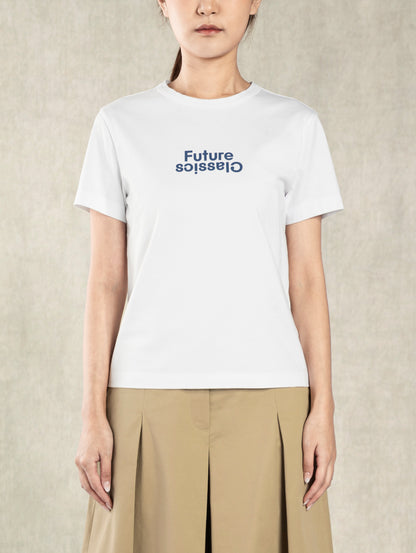 FC Logo Tee Pure White/Infinity Print