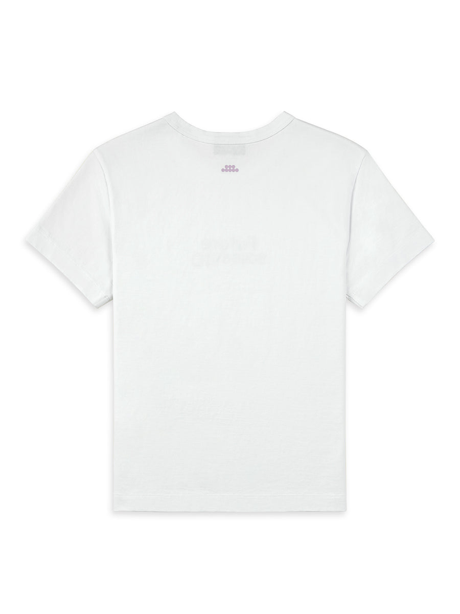 FC Logo Tee Pure White/Lilac Print