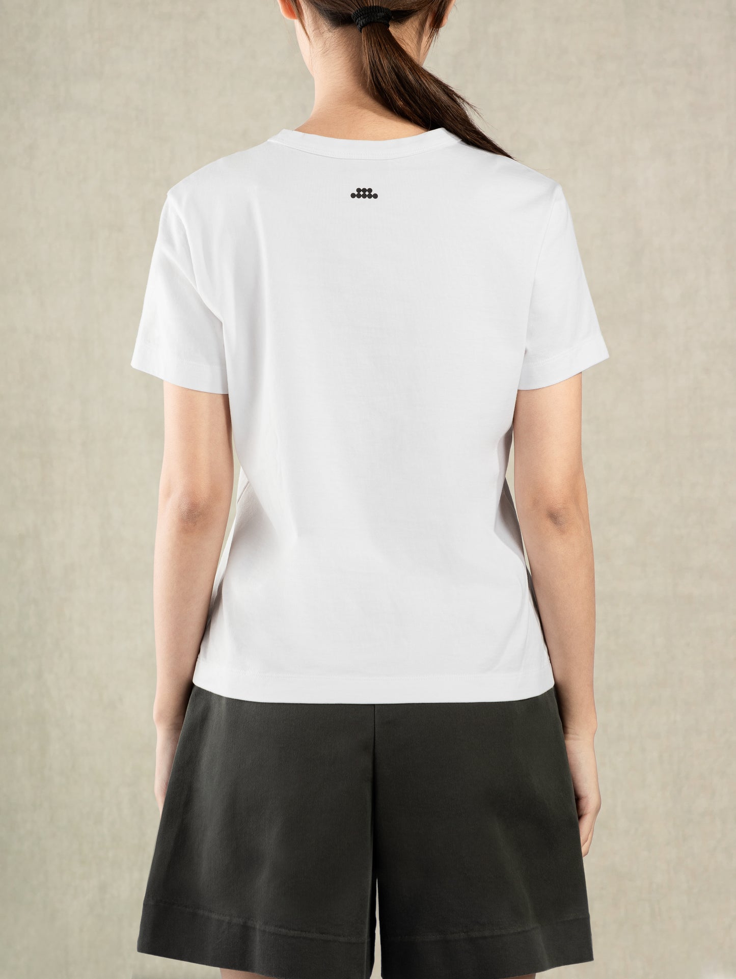 FC Logo Tee Pure White/Black Print