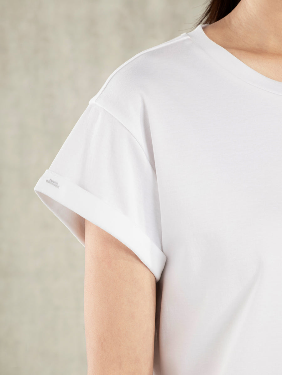 Rolled Sleeve Tee Pure White