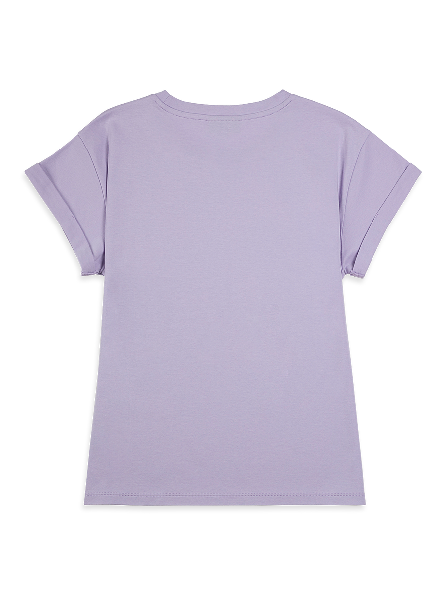 Rolled Sleeve Tee Pastel Lilac