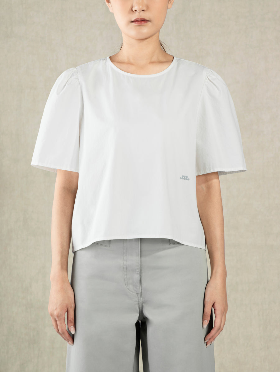 Puff Sleeve Blouse Pure White