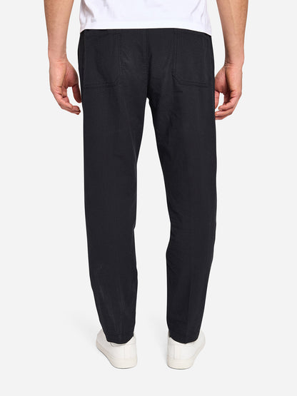 Wayne Seersucker Trousers Black