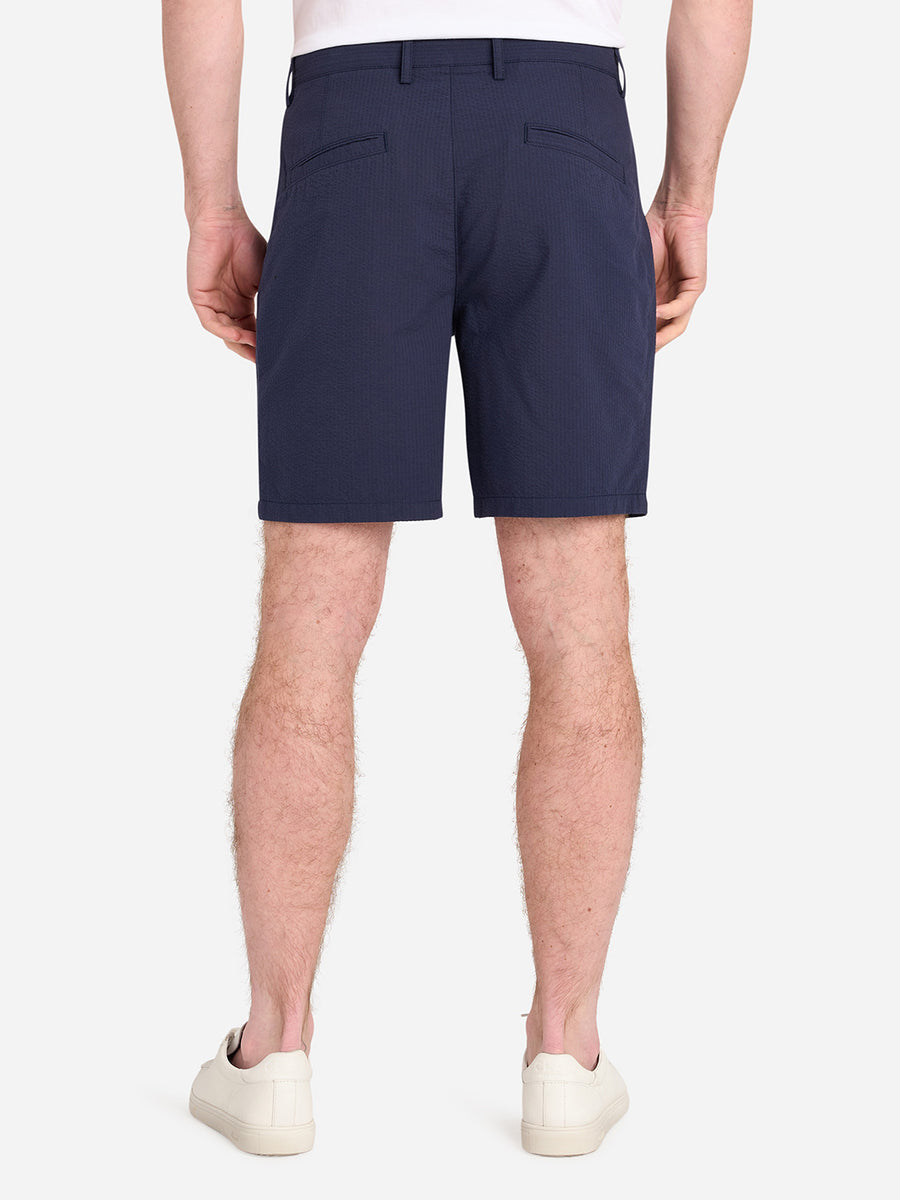 Modern Seersucker Shorts Navy
