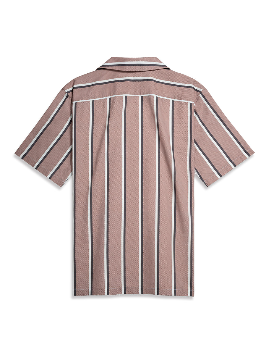Rockaway Printed Stripe Shirt Russet Printed Stripe