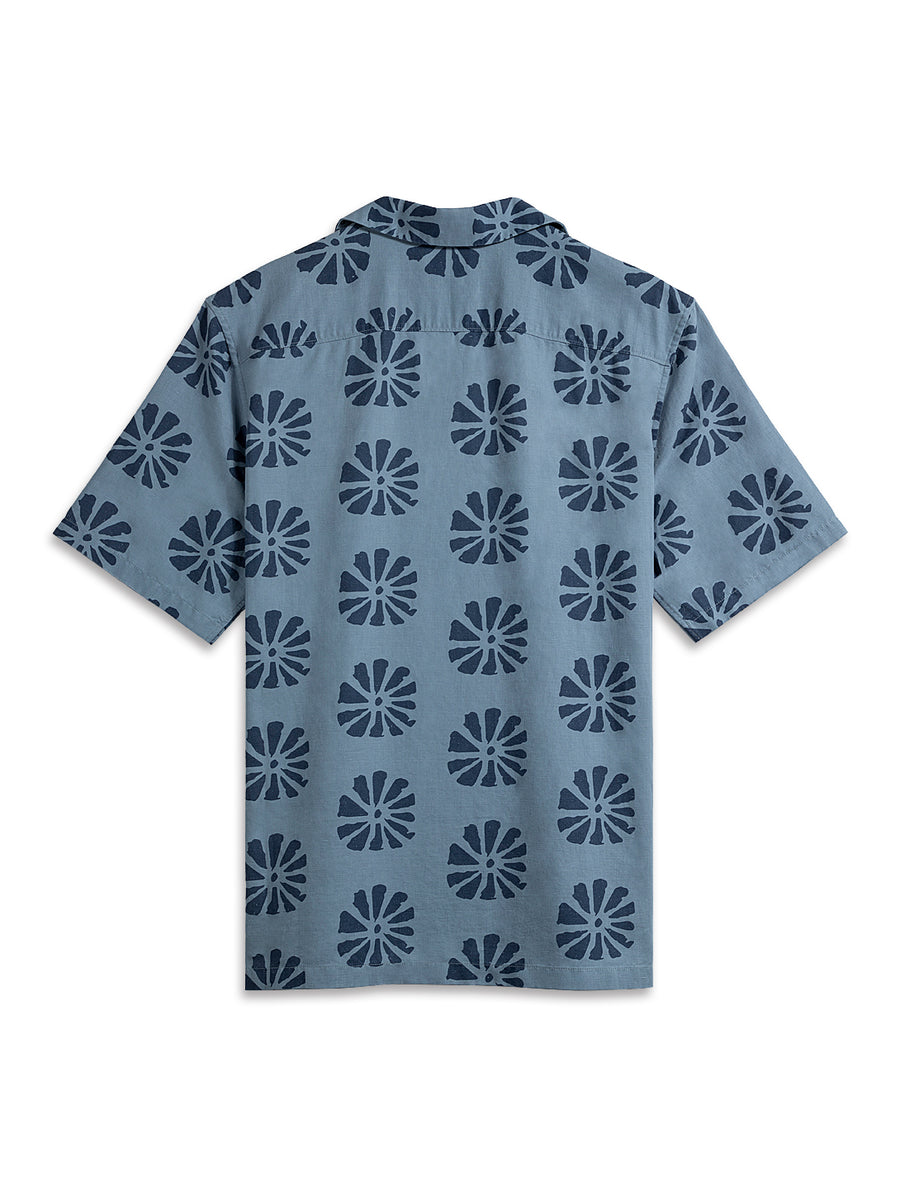 Rockaway Printed Shirt Blue Shadow Printed Pattern