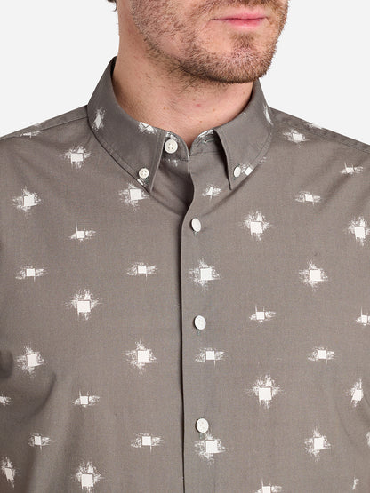 Fulton Printed Shirt Agave Green Print