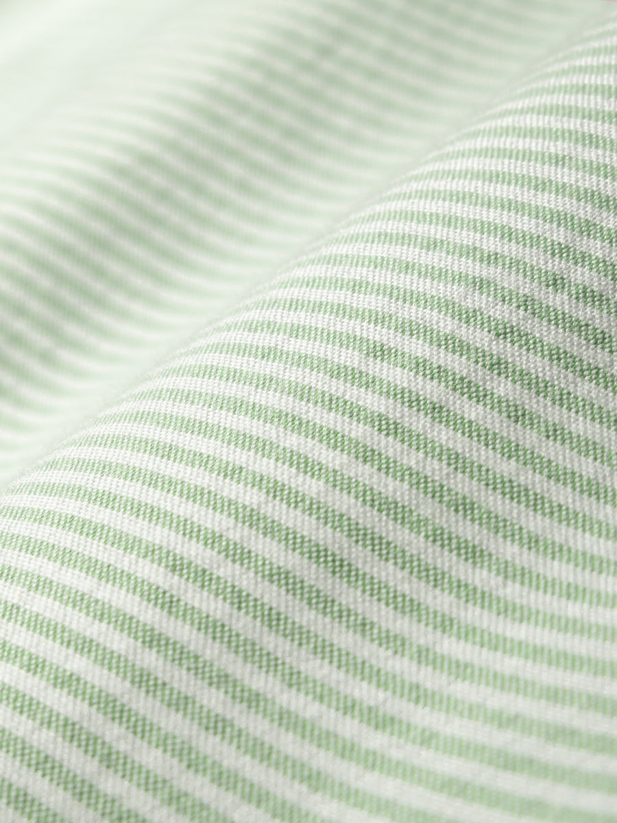 Fulton Stripe Oxford Shirt Kashmir Green/White Stripe