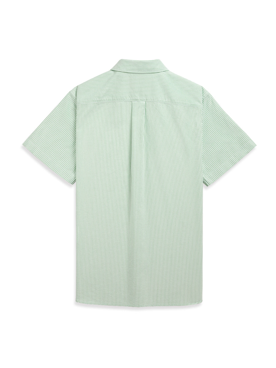 Fulton Stripe Oxford Shirt Kashmir Green/White Stripe