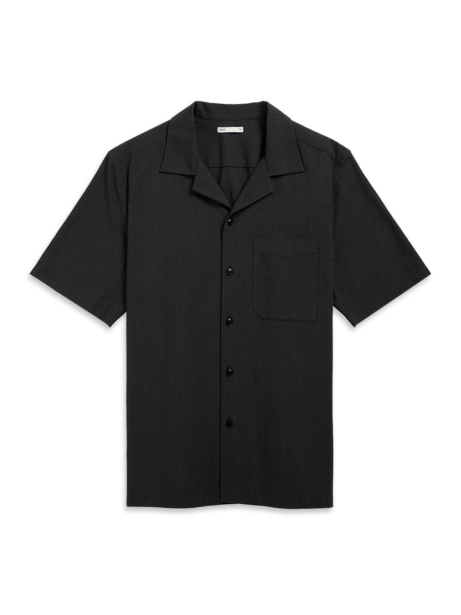 Rockaway Seersucker Shirt Black
