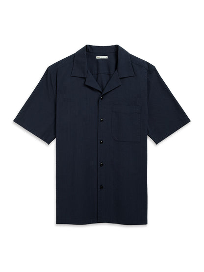 Rockaway Seersucker Shirt Navy